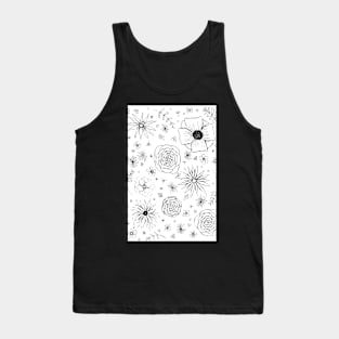 Floral Hand Drawn Pattern Tank Top